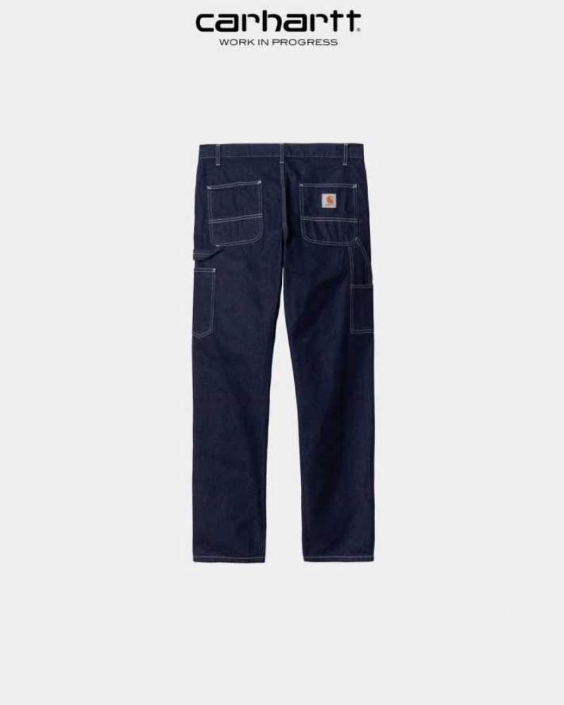 Bleu Carhartt Wip Ruck Single Knee Pant - Denim - Danmark SIF-8890180