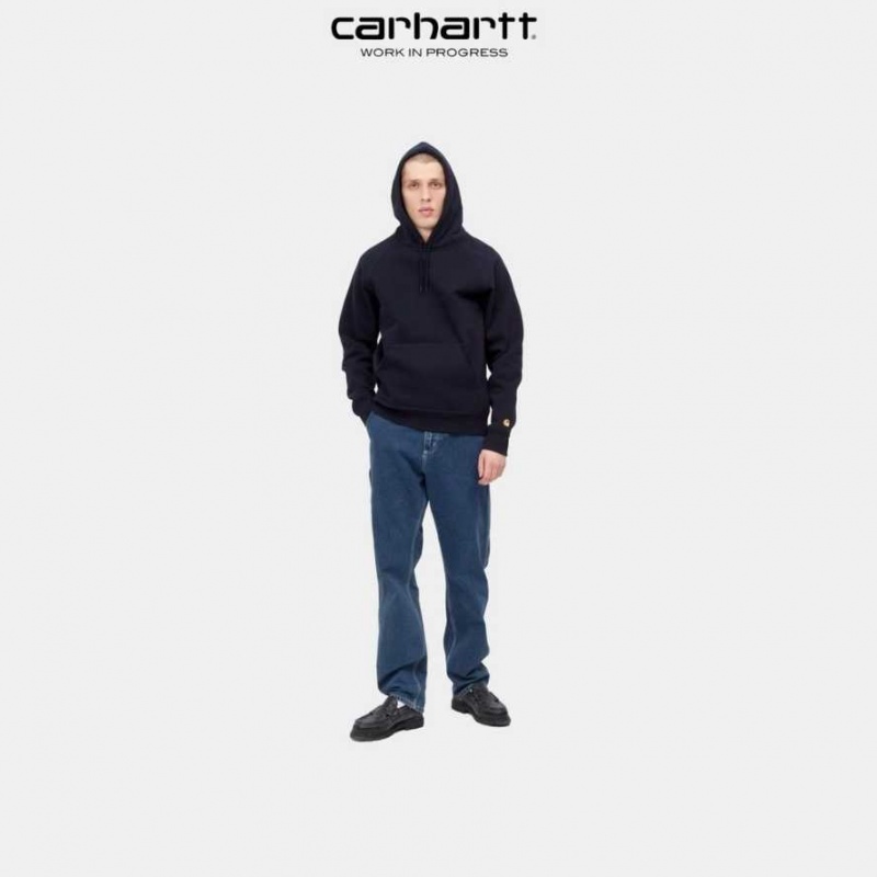 Bleu Carhartt Wip Ruck Single Knee Pant - Denim - Danmark NQT-5260414