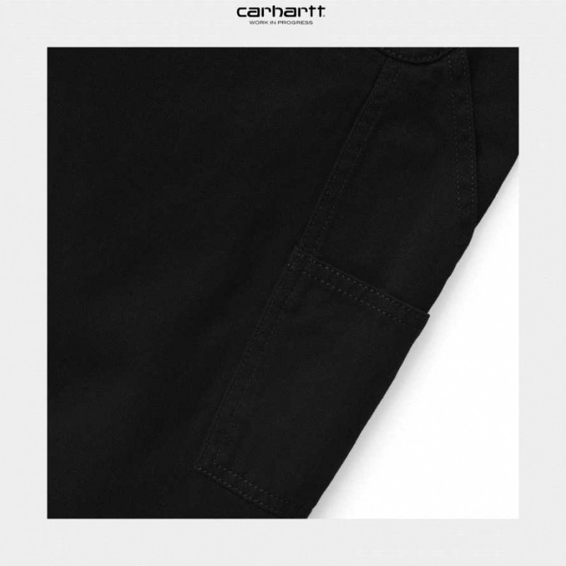 Noir Carhartt Wip Ruck Single Knee Pant - Millington Twill - Danmark YXD-9765312