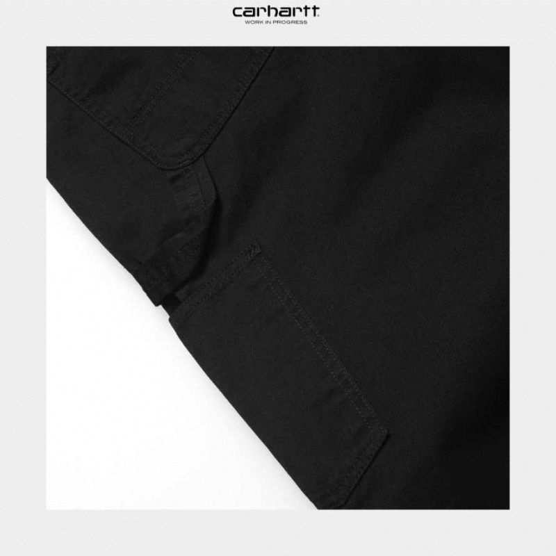 Noir Carhartt Wip Ruck Single Knee Pant - Millington Twill - Danmark YXD-9765312