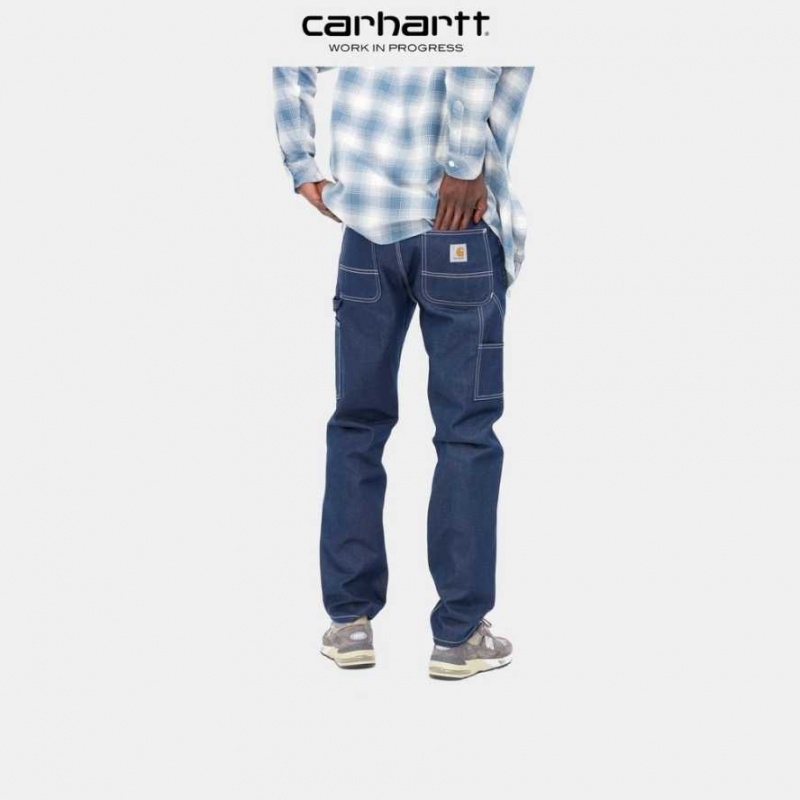 Bleu Carhartt Wip Ruck Single Knee Pant - Denim - Danmark CWB-3893353