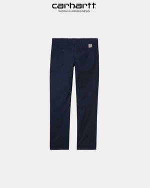 Bleu Marine Foncé Carhartt Wip Sid Pant - Poplin Bleu Marine - Danmark QYB-4756803