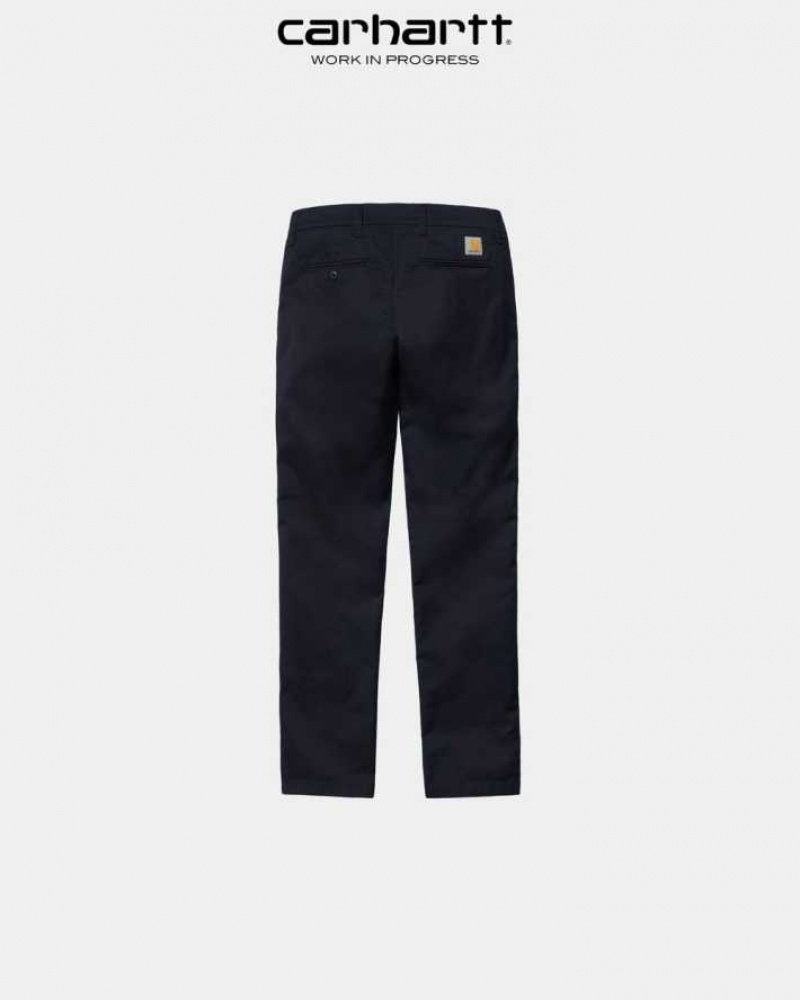 Bleu Marine Foncé Carhartt Wip Sid Pant Bleu Marine - Danmark XVV-2131343