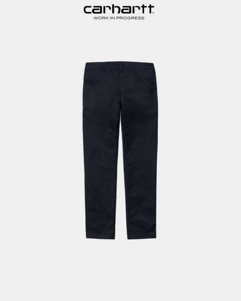 Bleu Marine Foncé Carhartt Wip Sid Pant Bleu Marine - Danmark XVV-2131343