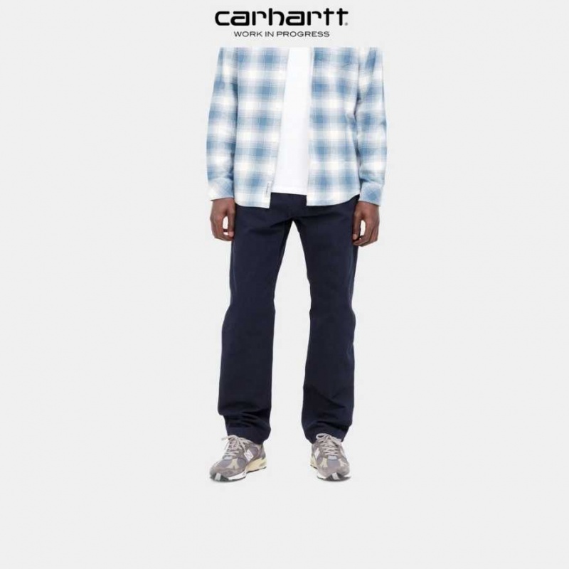 Bleu Marine Foncé Carhartt Wip Ruck Single Knee Pant Bleu Marine - Danmark HQK-4346121