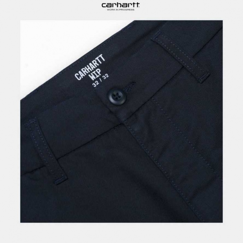 Bleu Marine Foncé Carhartt Wip Sid Pant Bleu Marine - Danmark XVV-2131343