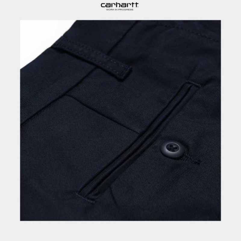 Bleu Marine Foncé Carhartt Wip Sid Pant Bleu Marine - Danmark XVV-2131343