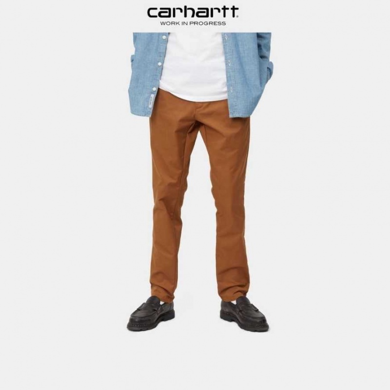 Marron Carhartt Wip Sid Pant - Danmark UJA-2886407