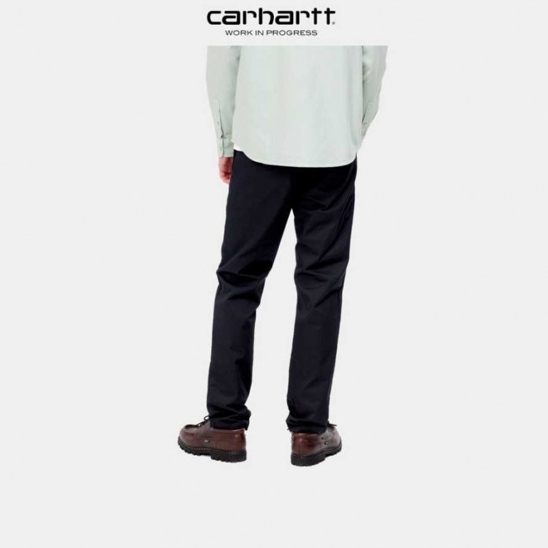 Bleu Marine Foncé Carhartt Wip Sid Pant Bleu Marine - Danmark XVV-2131343