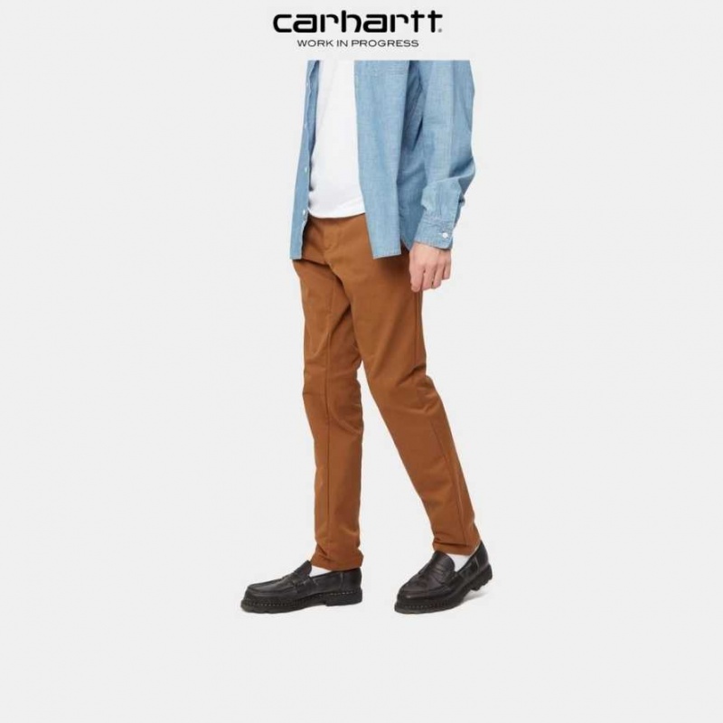 Marron Carhartt Wip Sid Pant - Danmark UJA-2886407