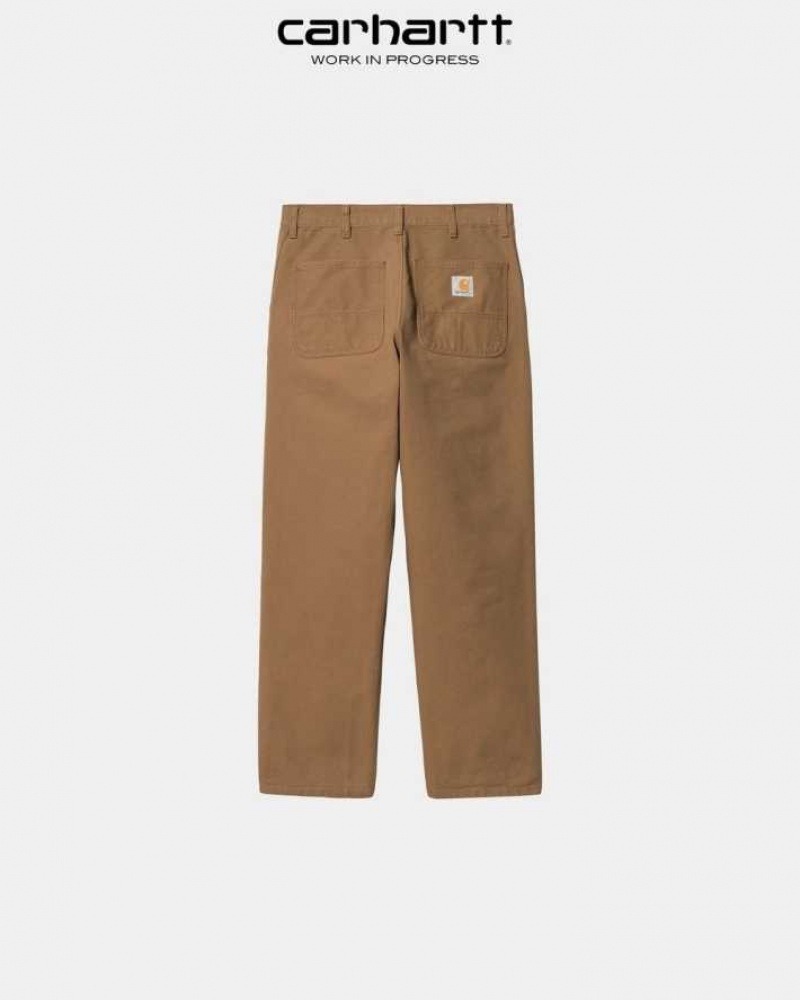 Marron Carhartt Wip Simple Pant - Dearborn Tela - Danmark DOG-9149348