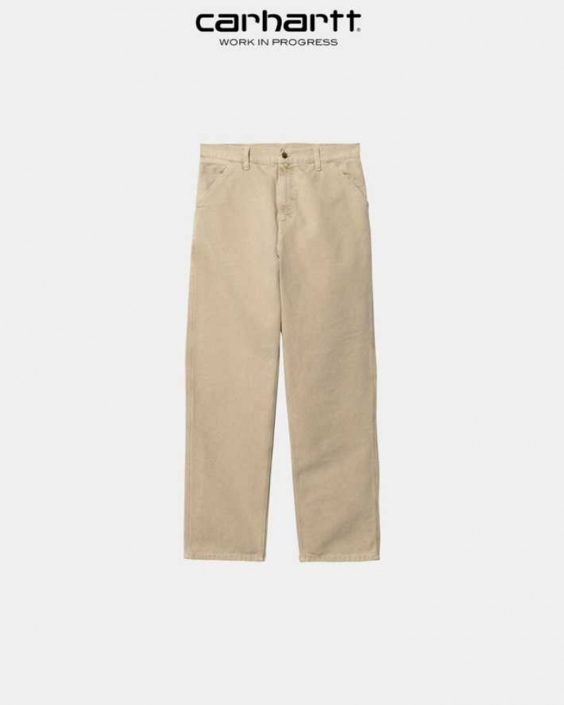 Marron Carhartt Wip Simple Pant - Dearborn Tela - Danmark TMO-7768958