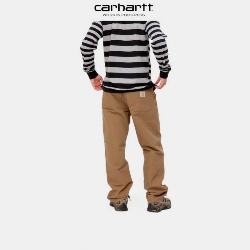 Marron Carhartt Wip Simple Pant - Dearborn Tela - Danmark DOG-9149348