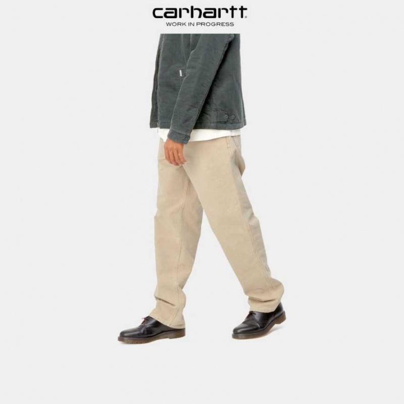 Marron Carhartt Wip Simple Pant - Dearborn Tela - Danmark TMO-7768958