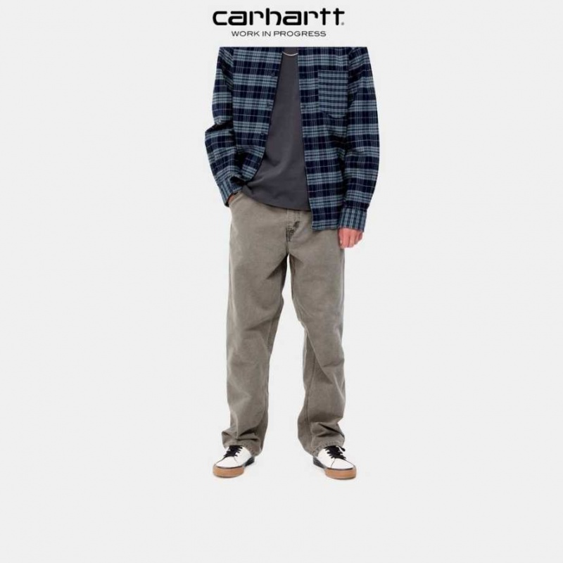 Noir Carhartt Wip Simple Pant - Dearborn Tela - Danmark ZIU-4125169