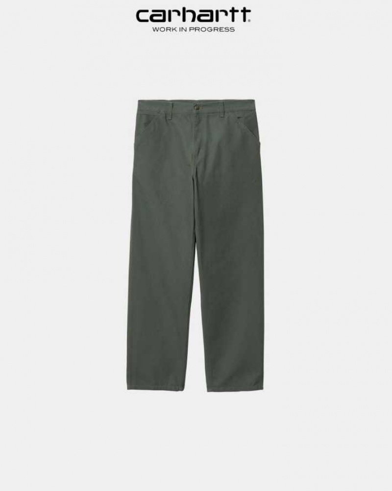 Boxwood Carhartt Wip Simple Pant - Dearborn Tela - Danmark IKT-9313383