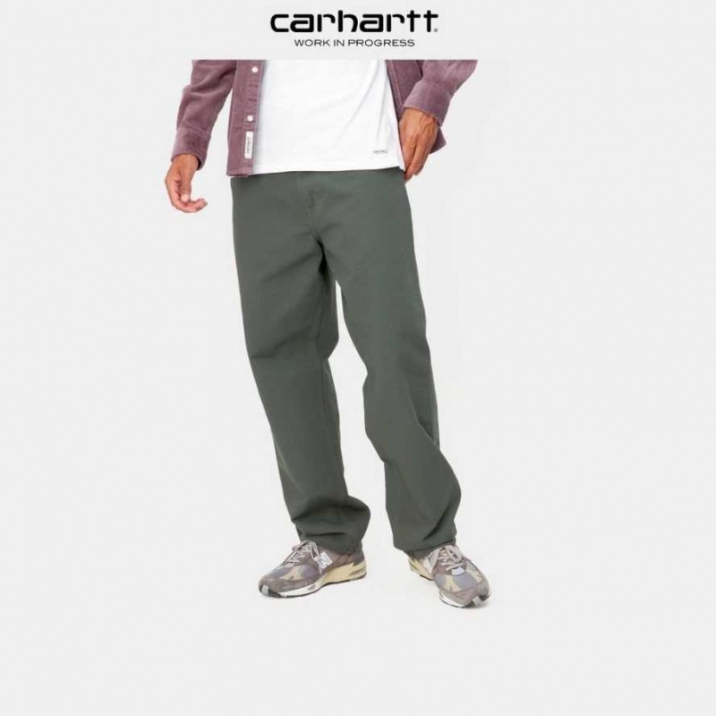 Boxwood Carhartt Wip Simple Pant - Dearborn Tela - Danmark IKT-9313383