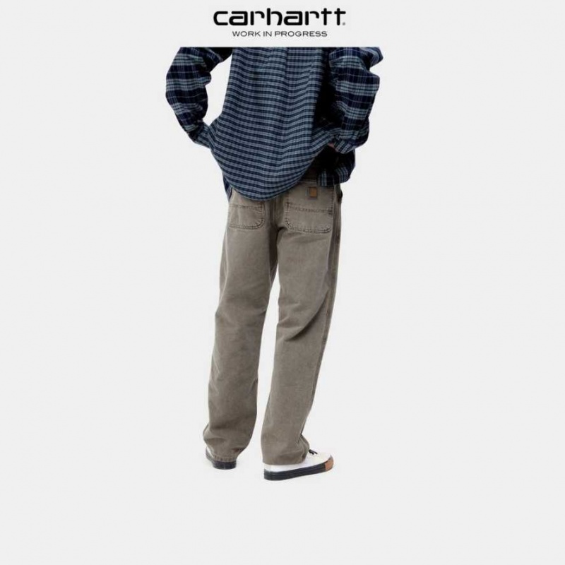 Noir Carhartt Wip Simple Pant - Dearborn Tela - Danmark ZIU-4125169