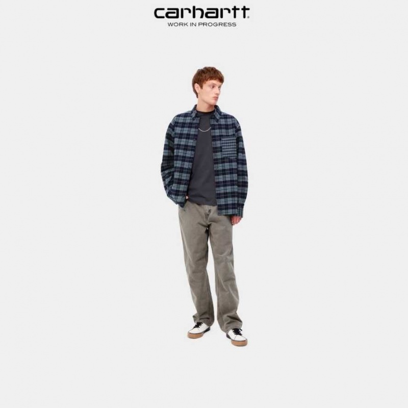 Noir Carhartt Wip Simple Pant - Dearborn Tela - Danmark ZIU-4125169