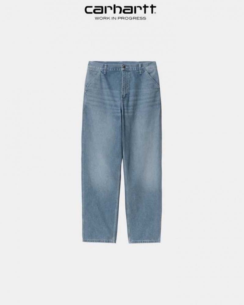 Bleu Carhartt Wip Simple Pant - Denim - Danmark VGI-6540565