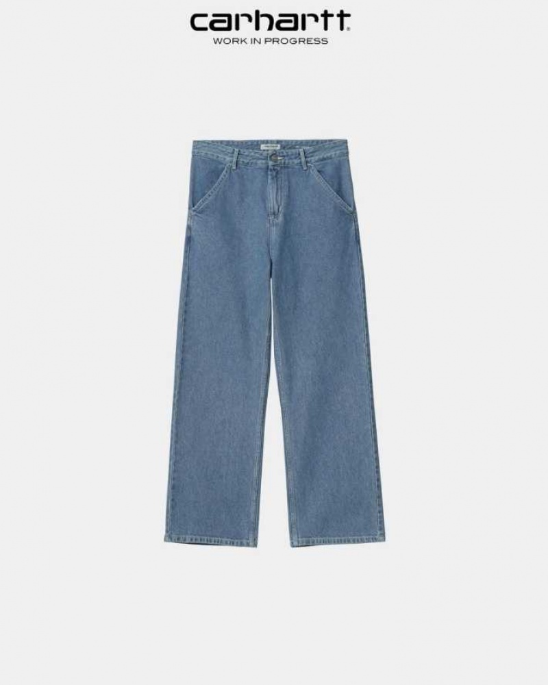 Bleu Carhartt Wip Simple Pant - Denim - Danmark VTI-3714191