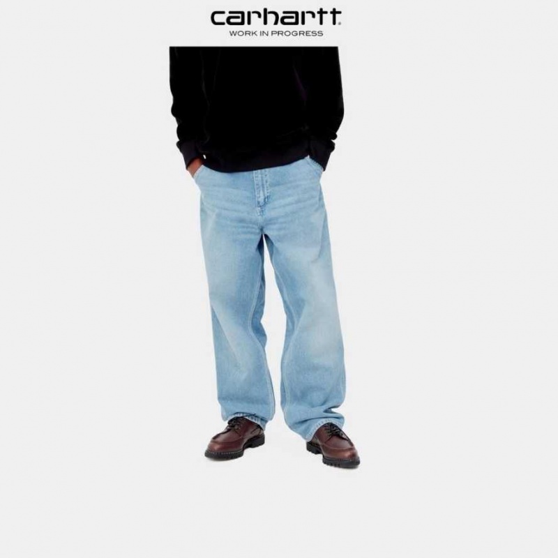 Bleu Carhartt Wip Simple Pant - Denim - Danmark VGI-6540565