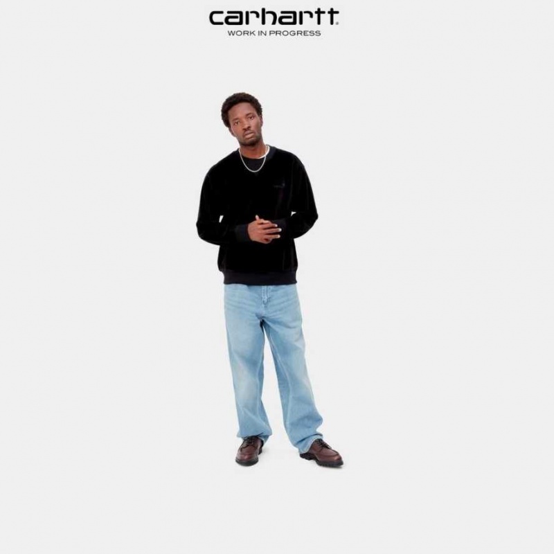 Bleu Carhartt Wip Simple Pant - Denim - Danmark VGI-6540565