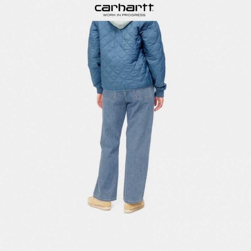 Bleu Carhartt Wip Simple Pant - Denim - Danmark VTI-3714191