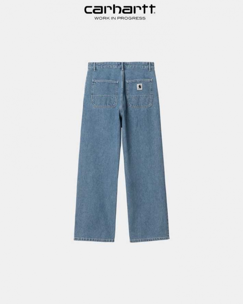 Bleu Carhartt Wip Simple Pant - Denim - Danmark YJD-4510000