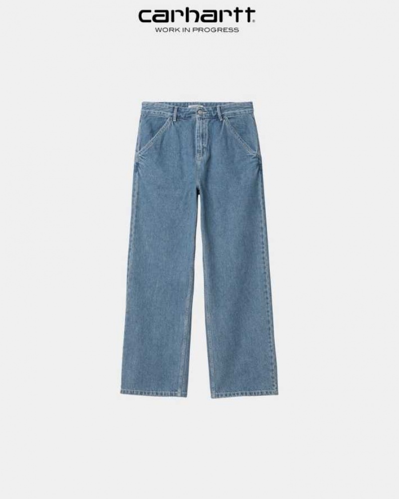 Bleu Carhartt Wip Simple Pant - Denim - Danmark YJD-4510000