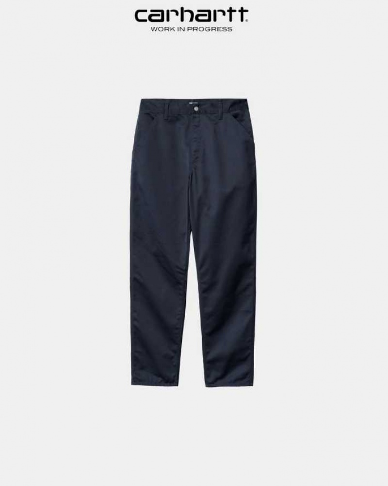 Bleu Marine Foncé Carhartt Wip Simple Pant Bleu Marine - Danmark NLO-5012936