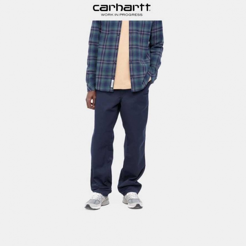 Bleu Marine Foncé Carhartt Wip Simple Pant Bleu Marine - Danmark NLO-5012936