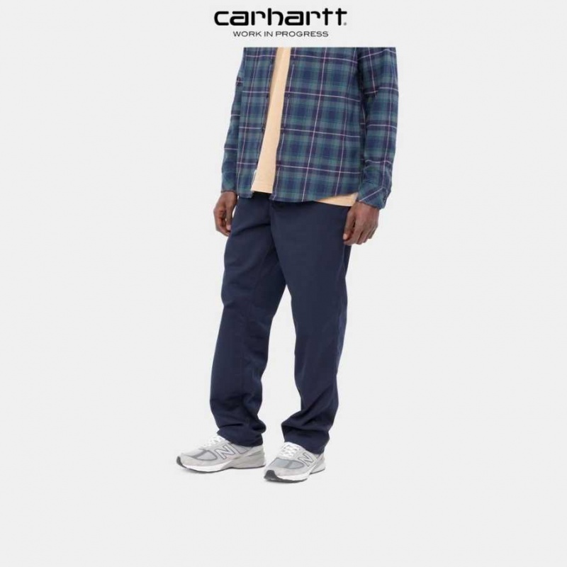 Bleu Marine Foncé Carhartt Wip Simple Pant Bleu Marine - Danmark NLO-5012936