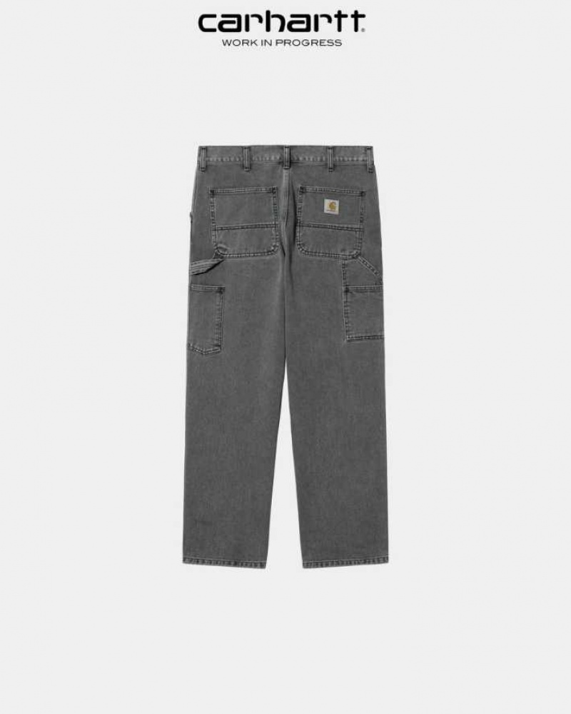 Noir Carhartt Wip Single Knee Pant - Denim - Danmark VDR-5204173