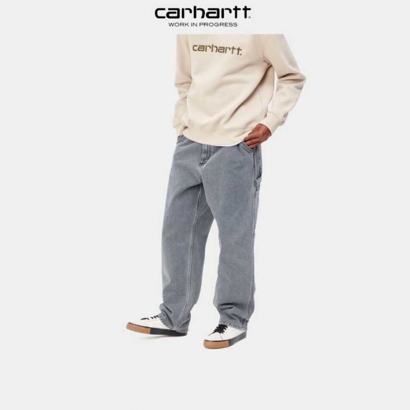 Noir Carhartt Wip Single Knee Pant - Denim - Danmark VDR-5204173