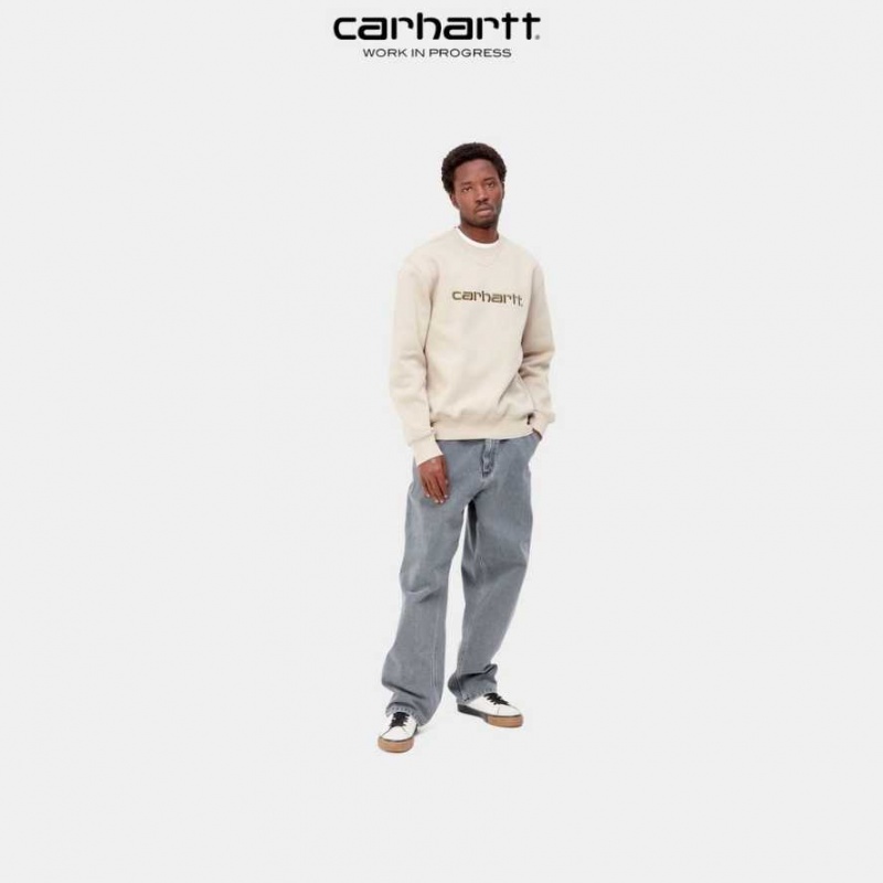 Noir Carhartt Wip Single Knee Pant - Denim - Danmark VDR-5204173