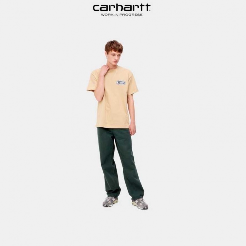 Bleu Carhartt Wip Single Knee Pant - Hickory Stripe - Danmark TGN-4930246