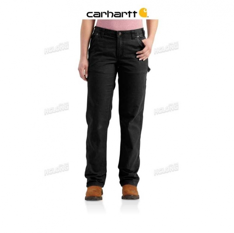 Noir Carhartt Rugged Flex Loose Fit Tela Travail Pant - Danmark MJC-9652955