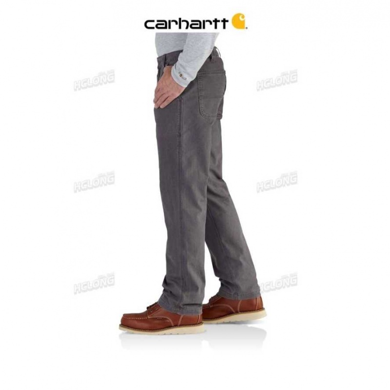 Gravel Carhartt Rugged Flex Relaxed Fit Tela Travail Pant - Danmark HNB-9917647