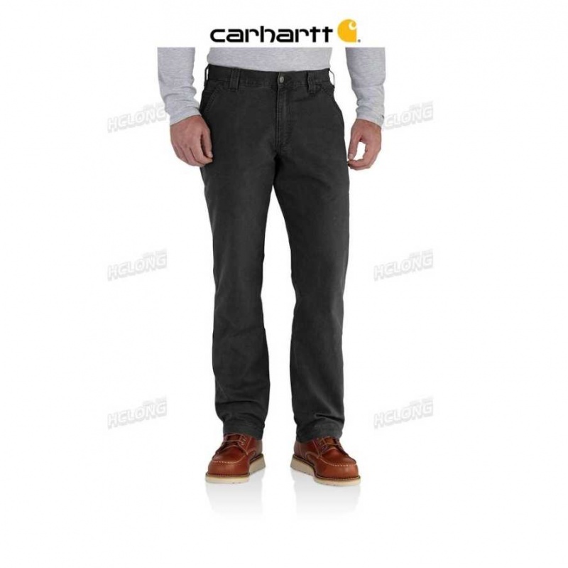 Noir Carhartt Rugged Flex Relaxed Fit Tela Travail Pant - Danmark TBI-1180947