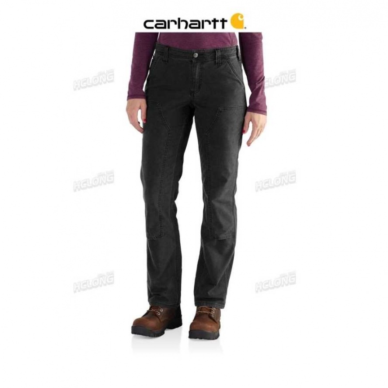 Noir Carhartt Rugged Flex Loose Fit Tela Double-Front Travail Pant - Danmark ZAS-7145622