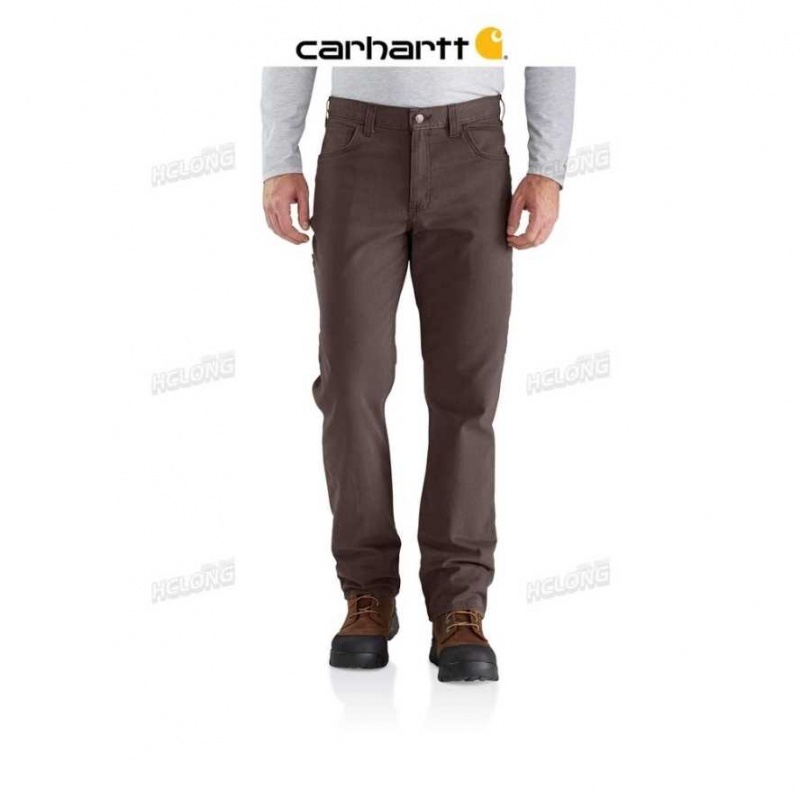 Cafe Foncé Carhartt Rugged Flex Relaxed Fit Tela 5-Pocket Travail Pant Cafe - Danmark ONA-2394407