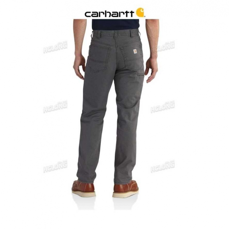 Gravel Carhartt Rugged Flex Relaxed Fit Tela 5-Pocket Travail Pant - Danmark WJB-4888893