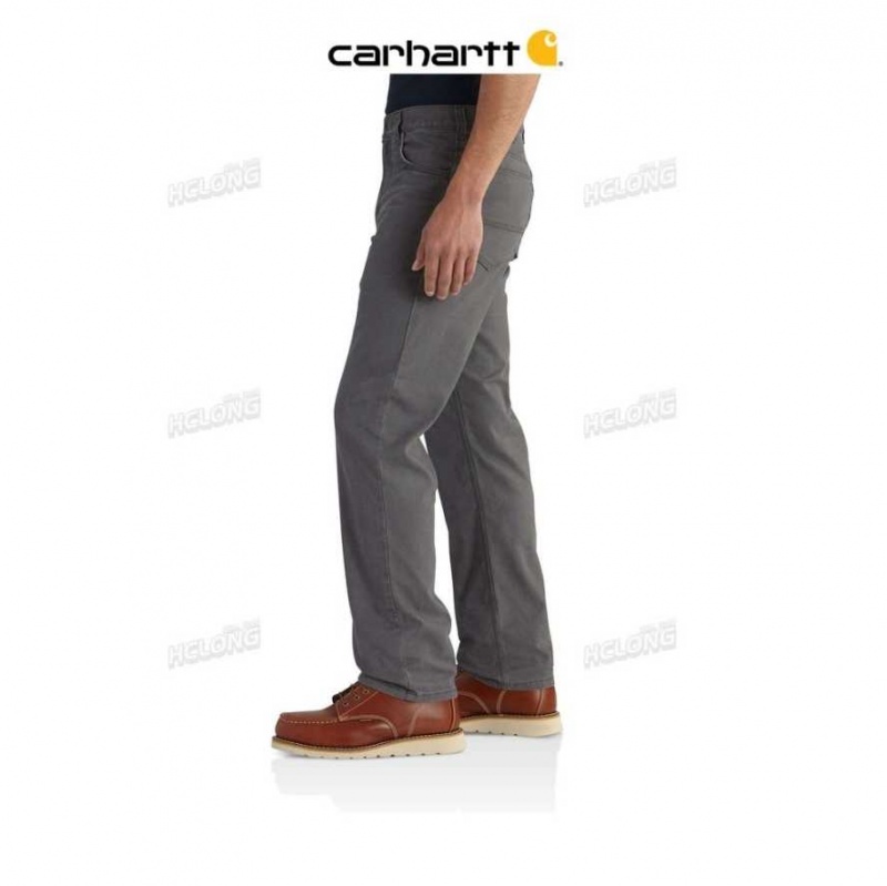 Gravel Carhartt Rugged Flex Relaxed Fit Tela 5-Pocket Travail Pant - Danmark WJB-4888893