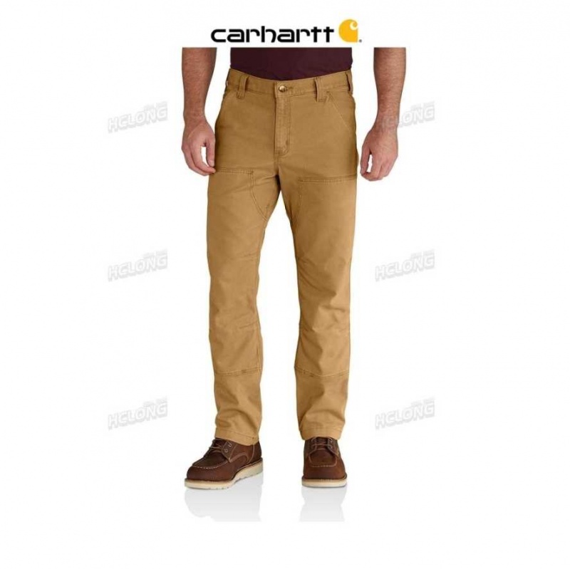 Hickory Carhartt Rugged Flex Relaxed Fit Tela Double-Front Utility Travail Pant - Danmark KMD-9482920