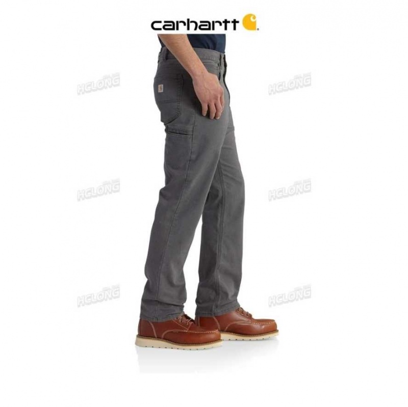 Gravel Carhartt Rugged Flex Relaxed Fit Tela 5-Pocket Travail Pant - Danmark WJB-4888893