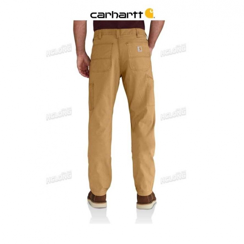 Hickory Carhartt Rugged Flex Relaxed Fit Tela Double-Front Utility Travail Pant - Danmark KMD-9482920