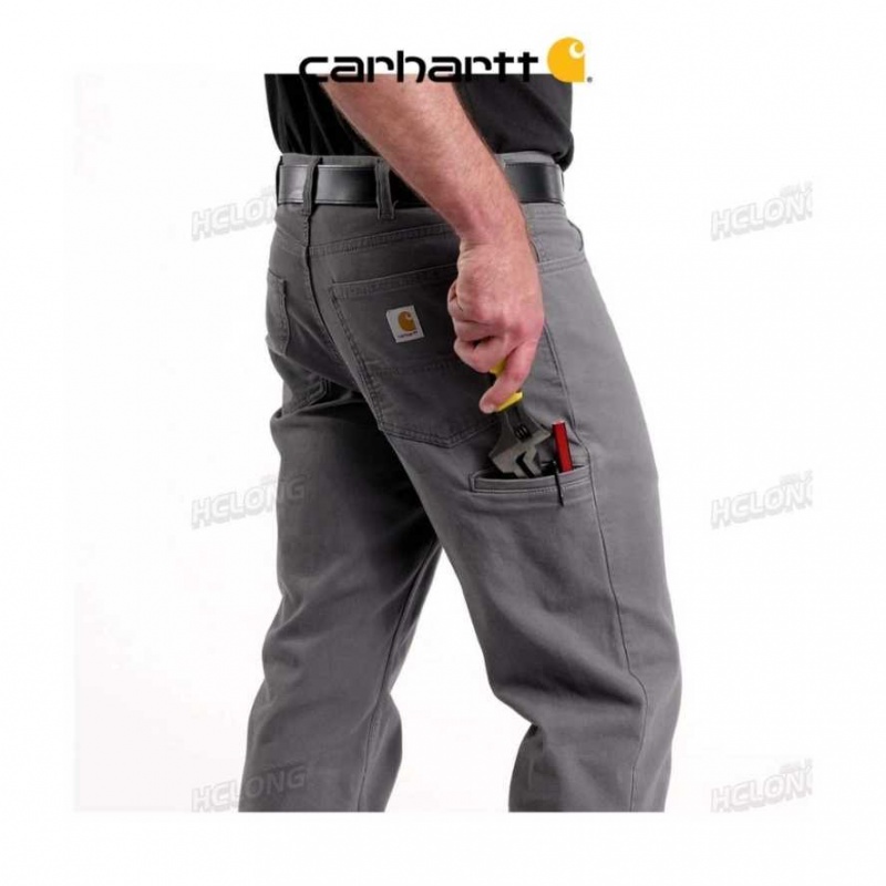 Gravel Carhartt Rugged Flex Relaxed Fit Tela 5-Pocket Travail Pant - Danmark WJB-4888893