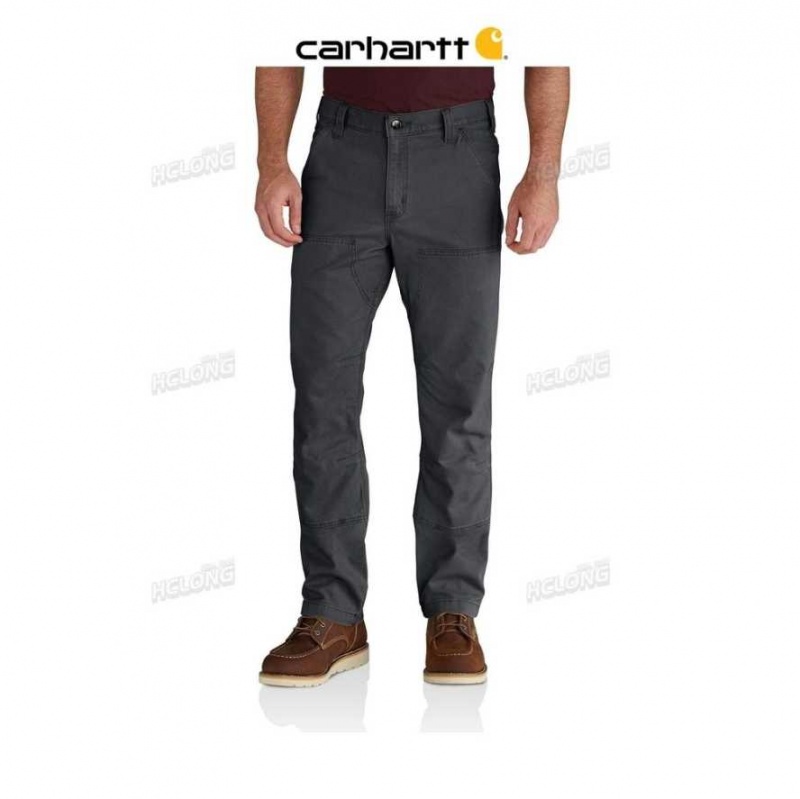 Shadow Carhartt Rugged Flex Relaxed Fit Tela Double-Front Utility Travail Pant - Danmark HTE-0573394