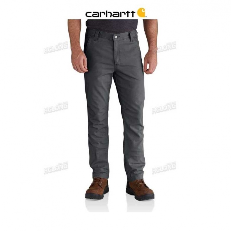 Shadow Carhartt Rugged Flex Droit Fit Tela 5-Pocket Tapered Travail Pant - Danmark UUF-2783035